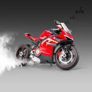 XLG Electric Motorcycle Model, 1:6 Scale, Grateful Gifts, Car Model, Toys for Grown Ups, Alloy Dynamic Model, Motorcycle with Soundings and Lights and Spray, Bedazzling, Stranger Things, Things to Buy
