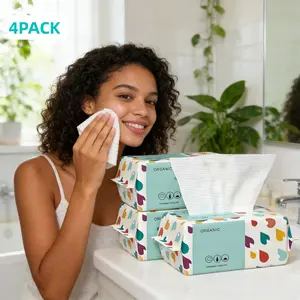 Disposable Face Towels, Soft Material, Clean Skin, 1/2/4 Packs, Dry Wipes, Makeup Remover Wipes, Facial Towels, Disposable Face Towelette, Wash Cloths, Thickened, Facial Cleansing Pads, for Cleansing, Makeup Removal, Skincare