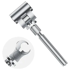 Universal door hinge gap adjustment wrench, with adjustable jaws, suitable for hinges with a gap of 0.04–1.26 inches, made of high-carbon steel with a non-slip handle.