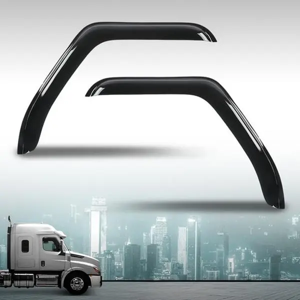 Fit For 2007-2017 Freightliner Cascadia Rain Guards Window Visors Deflectors