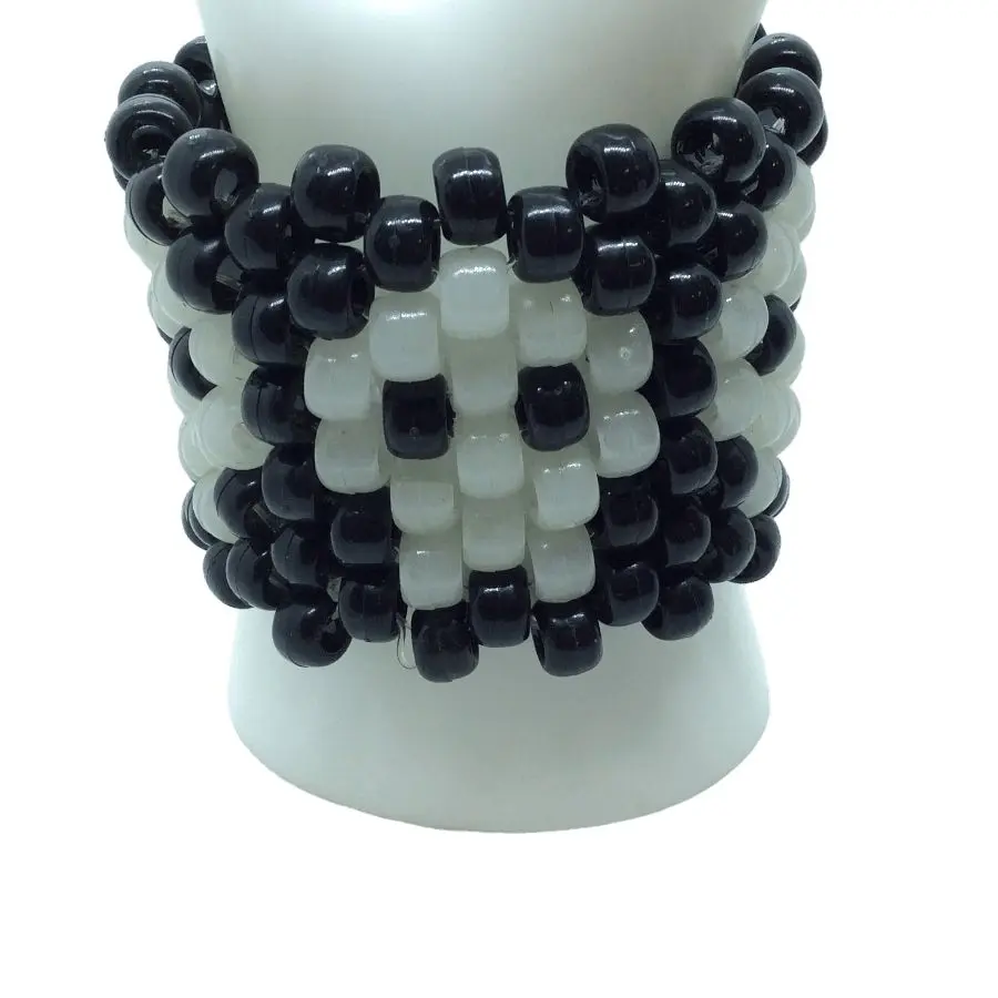 Glow Skulls Kandi Cuff Rave Bracelet EDM  Handmade-Made-toOrder (You can Choose Your Favorite Color)