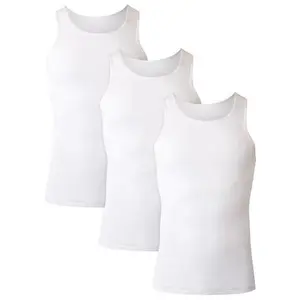 Hanes Men's White Tank Undershirts, 3 Pack