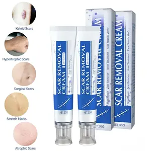 Scar Cream, Professional ScarRemoval Gel, Suitable for scar removaltreatment of post-operative scars, Caesareansection scars, Keloids, Burns, Acne