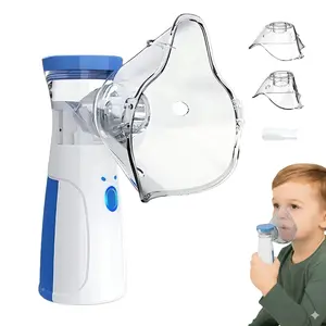 USB-Powered Nebulizer Machine for Adults & Kids with Adjustable Nebulization Rate & Mesh Design for Breathing Problems & Facial Hydration No Battery Included