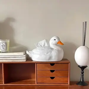 Creative New Duck Paper Towel Box, Toilet Paper Storage Holder Decorative Home Living Room Coffee Table Napkin Organizer Gift