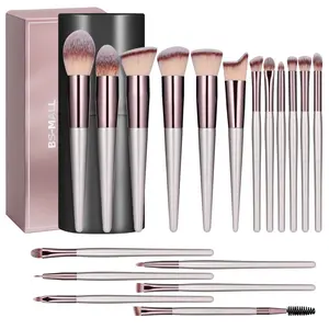 18pcs/set Professional Makeup Brush Set Premium Synthetic Foundation Powder Concealers Eye shadows Blush Makeup Brushes Cosmetic Brush Set with black case