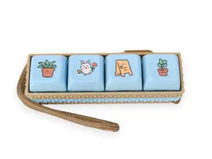 Blue Plant Picky Party Clicky Keychain Textured Base you customize Tactile Switch
