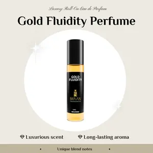 Imaan Fragrances Gold Fluidity Luxury Roll-On Fragrance Oil Long Lasting Intense Perfume - 10ml