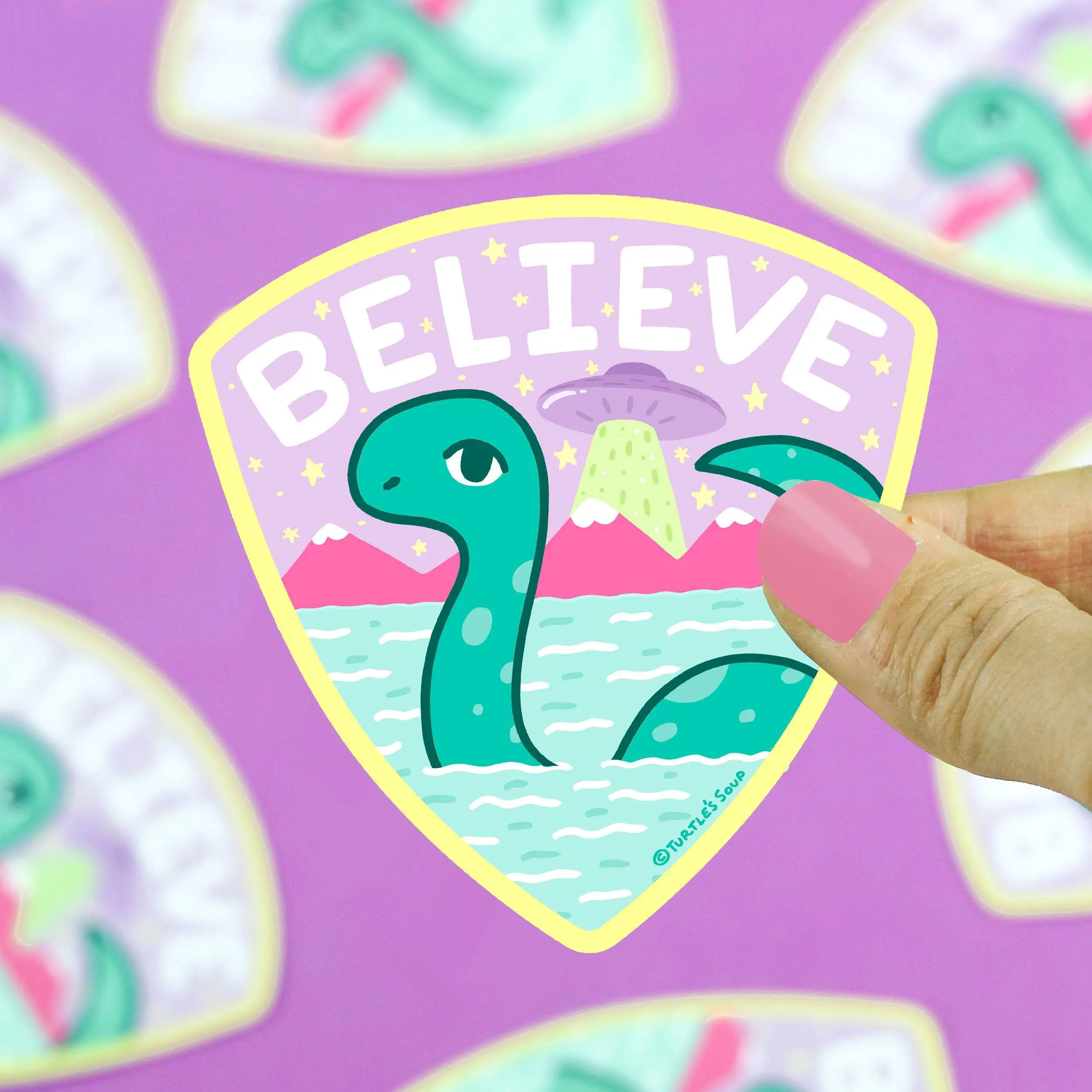 Believe in Nessie Vinyl Sticker - Scratch Resistant & Weatherproof 3" x 3"