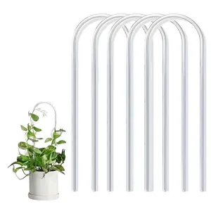 5-Piece U-Shaped Acrylic Plant Support Set, Transparent Invisible Stand, Durable Flower Pot Holder, Ideal for Indoor Vines and Garden Plants