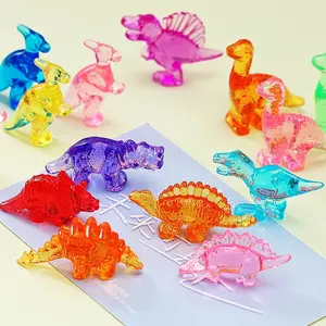 20-50pcs Mini Glow in the Dark Dinosaur Figures Transparent Tiny Toys for Kids Birthday Party Favors Baby Shower Gifts Classroom Prizes Goodie Bag Stuffers