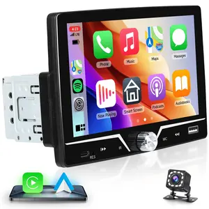 Single Din Car Stereo Carplay Android Auto,  7 Inch HD Touch Screen Car Radio with Bluetooth Single Din Mirror Link FM Radio with Backup Camera EQ, Car Audio Receiver Support USB/Type-C SWC, Car Display Screen, Built In Carplay fathersdaygift