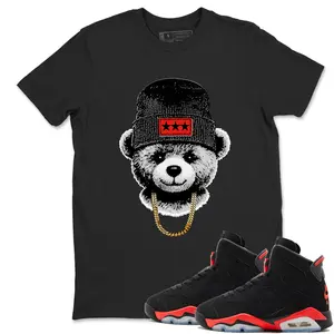 Unisex T-shirt To Match Sneakers Jordan 6 Reverse Infrared - Gangster Ted. 100% Cotton for Casual Wear. Comfortable Summer Unisex T-Shirt to match Jordan Sneaker. Streetwear Style. urban outfitters