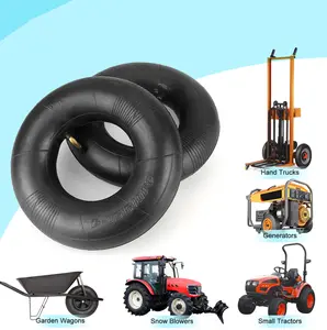 2PCS 4.10/3.50-4 Inner Tubes with Bent Valve, Heavy-Duty Rubber Replacement Tires for Wheelbarrows, Snow Blowers, Hand Trucks