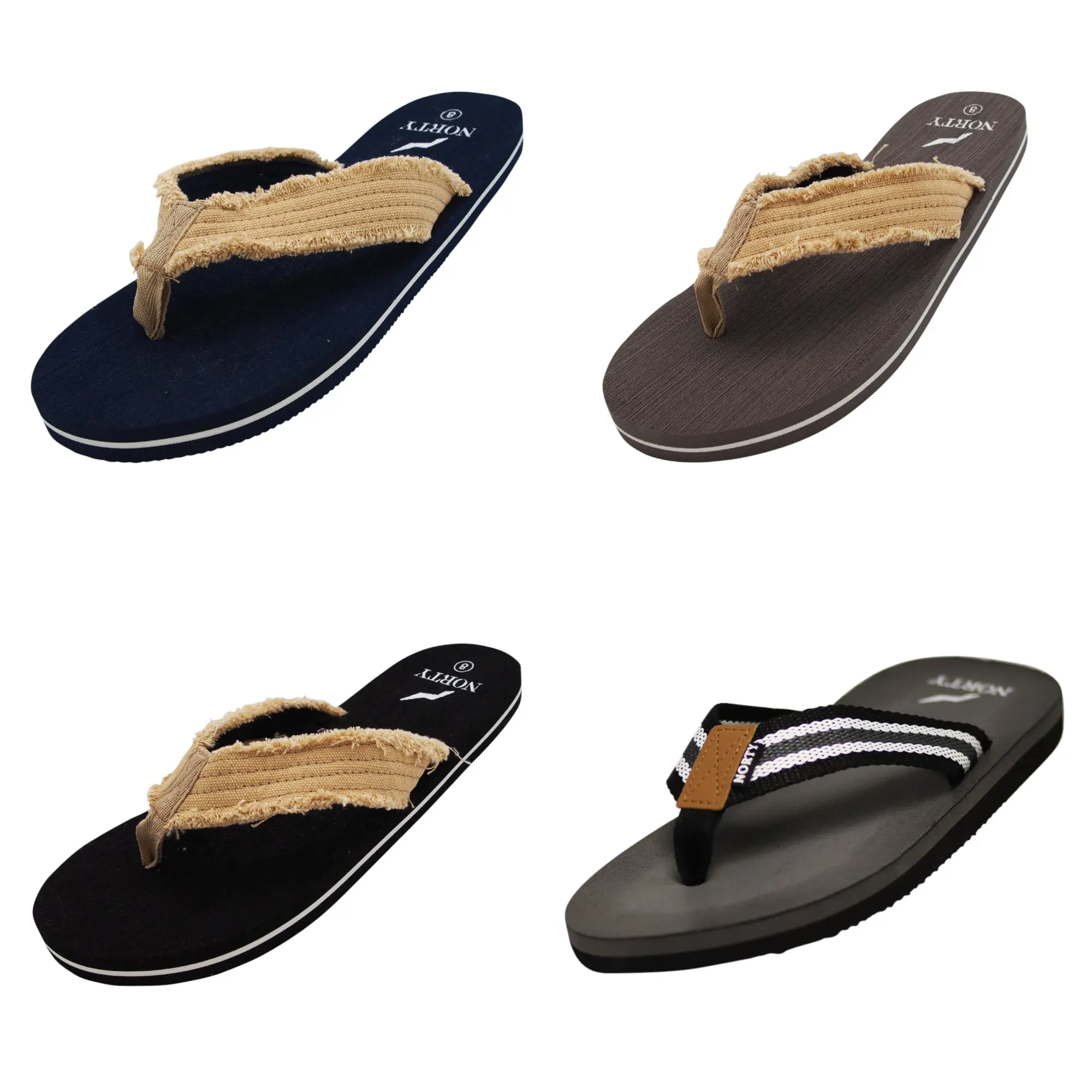 NORTY Mens Lightweight Casual Open Toe Thong Flip Flop Sandal 40571