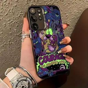 Fashionable Phone Case for Courage The Cowardly Dog, Compatible with for Samsung Galaxy S26 S25 S24 S23 S22, Featuring a Shockproof Matte Back, Silicone