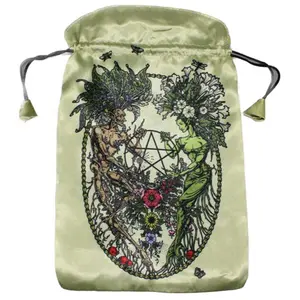 Magickal Botanical Tarot Bag — 6x9 Drawstring Pouch
