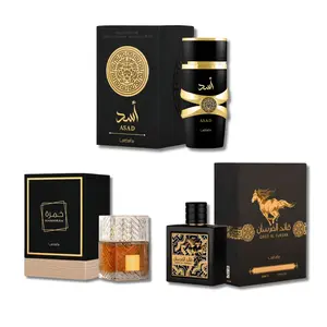 Lattafa Perfume Bundle : Asad, Khamrah & Qaed Al Fursan - 100ml Luxury Fragrances for Men