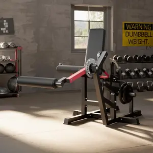 Garvee Leg Extension and Curl Machine, 630LBS Adjustable Leg Curl Machine, Seated Leg Lying Curl Machine for Home Gym, Leg Workout Equipment Compatible with Cable System Fit 1'' & 2'' Plates