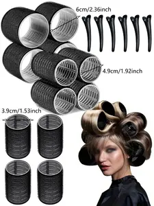 10 Curling Tools, Hair Curling Rods, Large/Medium/Small Curlers with Clips, Self Gripping Curler, Suitable for Long/Medium/Short Hair, Diy Curler 2.36/1.92/1.53 inches, Holiday Gifts, Curling Hair Rollers