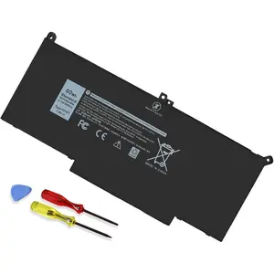 Battery for Dell Latitude 7480 7390 7280 7290 7380 7490 E7280 E7480 E7490 12 7000 13 7000 14 7000 Series P73G P73G002 P29S002 ODM3WC DM6WC 2X39G KG7VF 451-BBYE 453-BBCF f3ygt 60WH