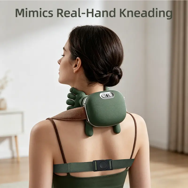 Shoulder Massager Electric Cervical Massager Bionic Hand Heating Wireless Portable 3D Kneading Massage for Neck Shoulders & Hands Unisex Lightweight & Adjustable Speed Settings,tiktok shop back to school  portable shoulder massager