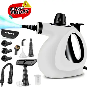 1200W Powerful Handheld Steam Cleaner with Detergent Container and Safety Lock with 12 Accessories, Multi-Purpose Pressurized Handheld Steamer/Steam Mop for Kitchen, Bathroom, Windows and Floors, Furniture and Kitchen Appliances, etc.Black Friday.