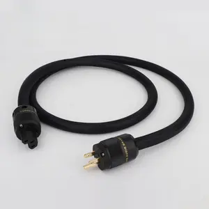 Male Audiophile​ Silver-Plated US AC Power Cord｜High-Purity OFC Core｜For HIFI AMP/Turntable/DAC