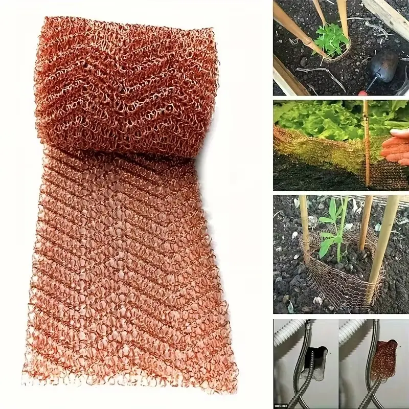 [senua Copper Pest Mesh] 3 Meter Copper Mesh Roll for Pest Control, Rodent Snail Insect Bird Deterrent, Cuttable Mesh for Home Garden, Garden Supplies, Fuchsia Color