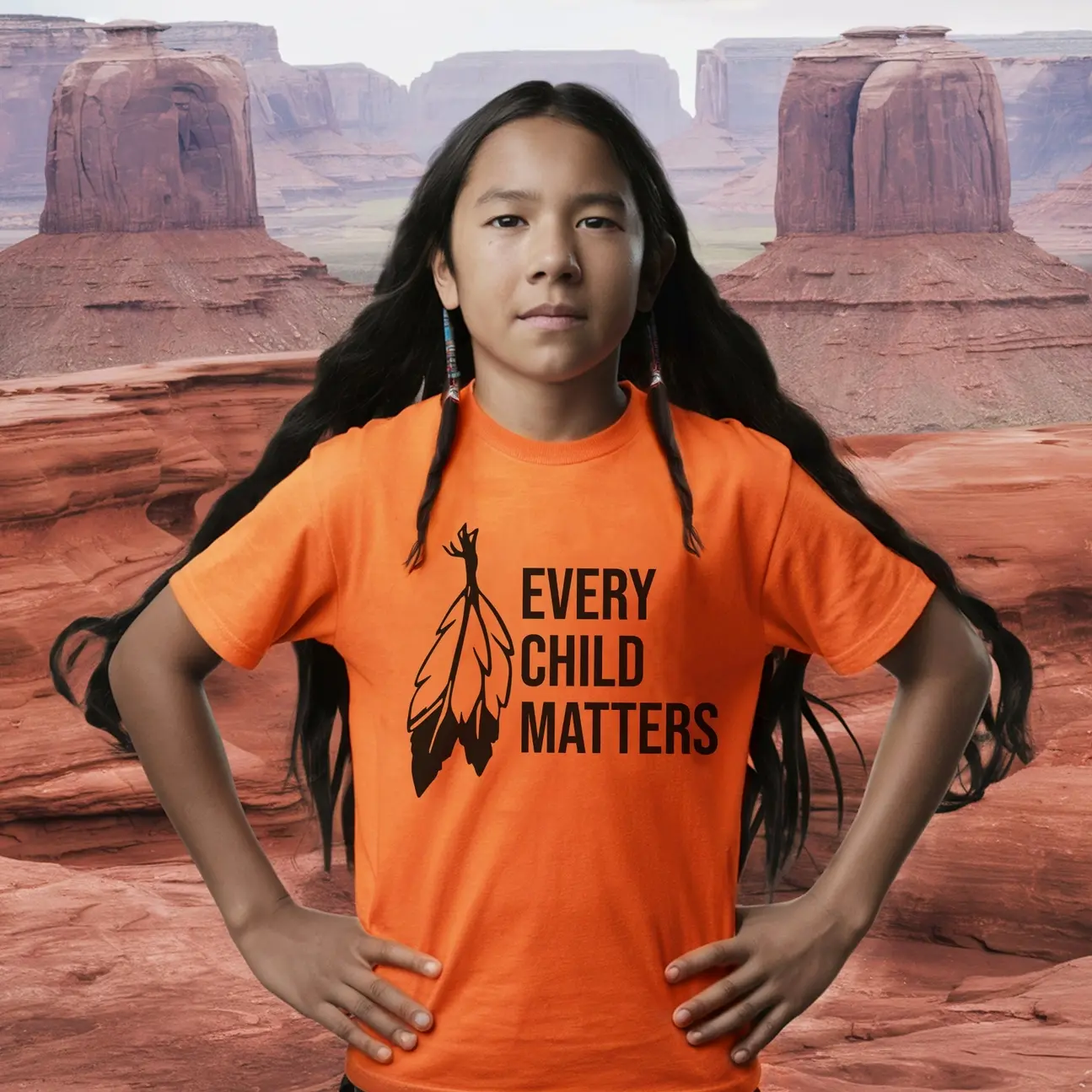Native Pride Feather T-Shirt/Sweater/Hoodie - Orange Every Child Matters Graphic Unisex Tee Fabric Womenswear Fit Statement