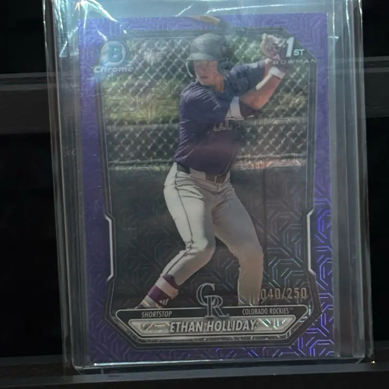 Topps Bowman 2026 Ethan Holiday 40/250 Purple Mojo