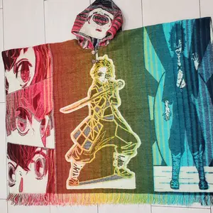 Girl and boy poncho cozy and warm great for cold weather