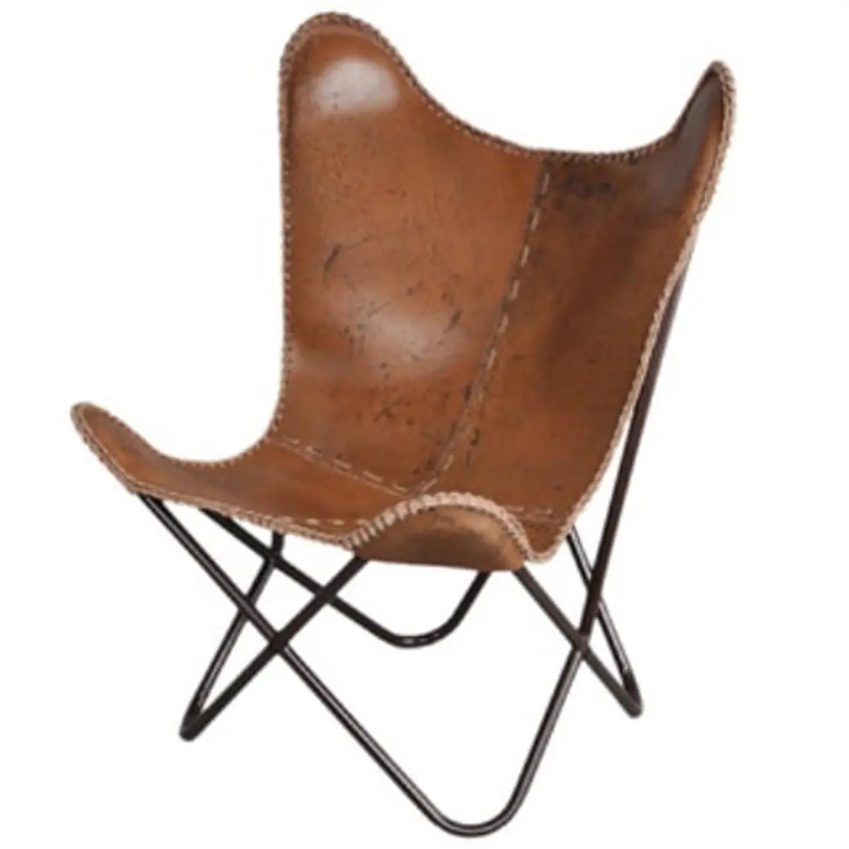 FASHION N YOU  Anti-Brown Leather Butterfly Chair