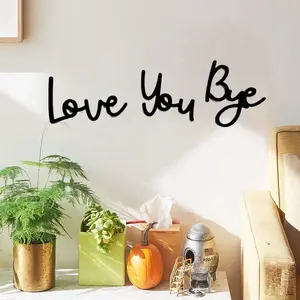 Bohemian Style I Love You Goodbye Acrylic Decorative Wall Decor Wall Decal, Three-Piece Set, Self-Adhesive Home Decor Stickers, Easy Install, Perfect for Entryways