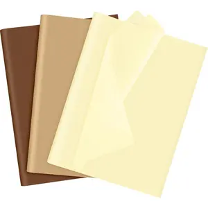 Assorted Brown Tissue Paper Set 60 Sheets  Wrap Paper Retro Brown 3 Colors for Fall Harvest Holiday Graduation Weddings Birthday Construction Party DIY Decorations
