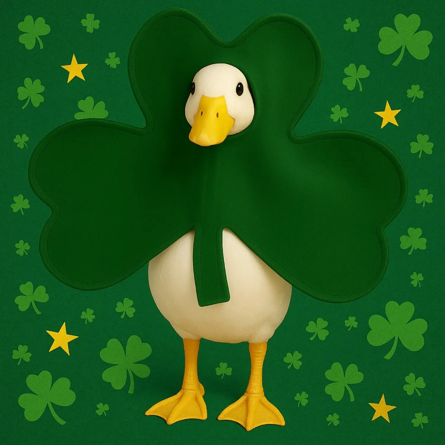 Three-Leaf Clover Goose Costume Outfit Clothes for 21 Inch & 23 Inch Porch Geese, Party, Festive, Lucky, Outdoor or Office Use, Festival Costumes