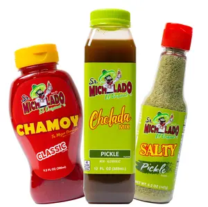 Pickle Chelada Mix Bundle 3pc - Sr. Michelado - 12oz Chelada Mix Pickle, 5.2oz Salty Pickle, 9.5oz Chamoy Classic