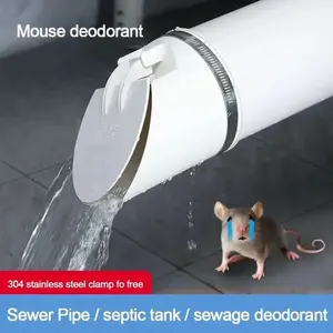 PVC Drainage Pipe Cover, 50-160mm White Plastic Drain Pipe with Odor-Blocking, Self-Sealing Filter Net - Ideal for Kitchen Sinks, Floor Drains, Kitchen Sink Accessory, Clamping Drain Seal, Fit Design, Odor Proof Drain Plug, Mouse Prevention, Sink Stopper