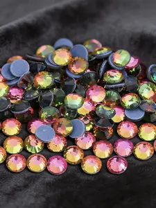 2880pcs Multicolor Heat Press Glass Rhinestones, Sparkling Drill Decorations, Ideal for Trendy Model Customization, Design Enthusiasts