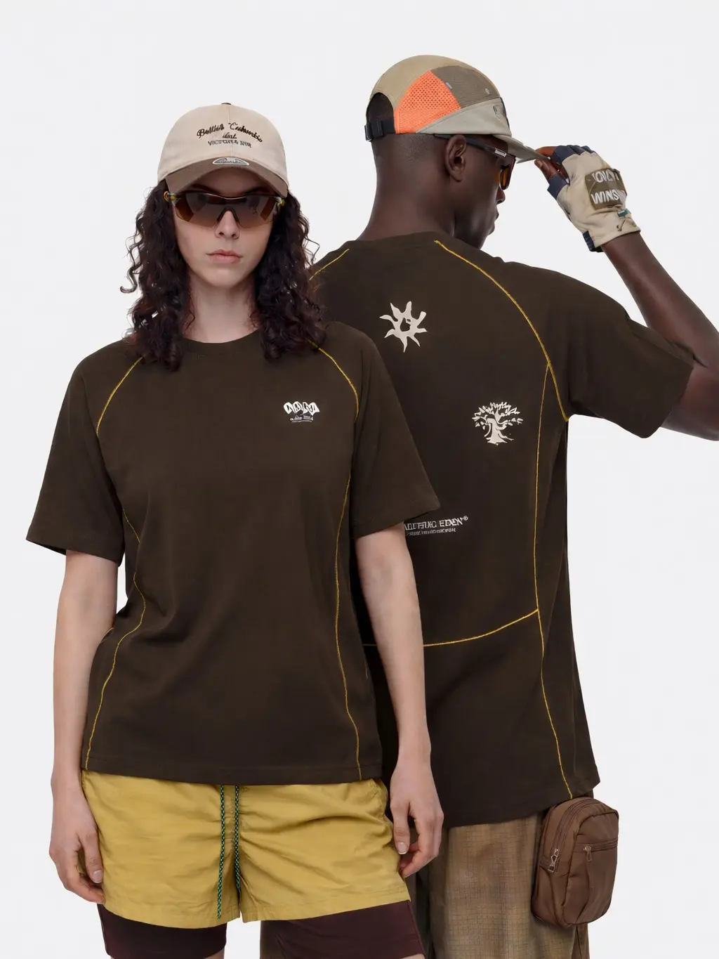 AELFRIC EDEN Men's Graphic Cotton Modal T-Shirt, Loose Fit Streetwear Tee with Contrast Stitching and Short Sleeve, Tshirt, Mens Clothing, Good Graphic Tees, Vintage Graphic Tees
