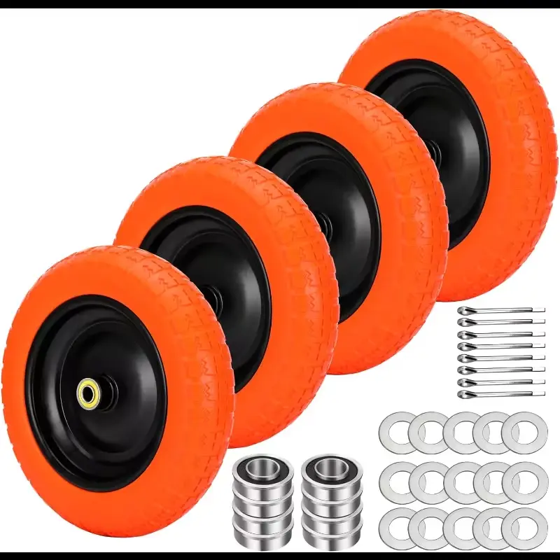 【Sumnew】13-inch Airless Tire Replacement, Suitable for GOR Garden Cart Tires, 4.00-6 Solid Tires with 3/4-inch Bearings, 5/8 Bearings, Garden Carts, Multi- Carts, Heavy-duty, Smooth Rolling, -lasting, Multi- Cart Tires