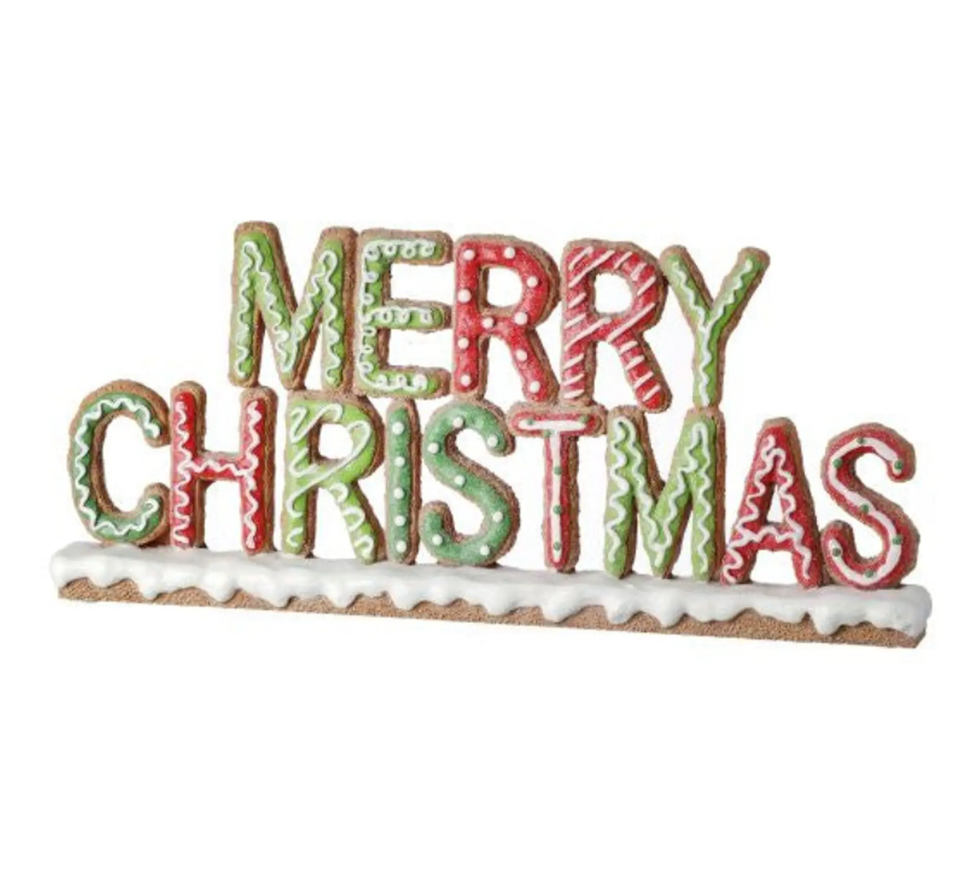 RC Home Decor-11.25" Merry Christmas" Gingerbread Sign Decor