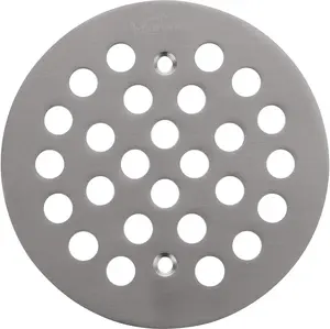 4-1/4Inch108mm Screw-in Shower Strainer Drain Cover Replacement Floor Strainer Floor Drain (Brushed Nickel)