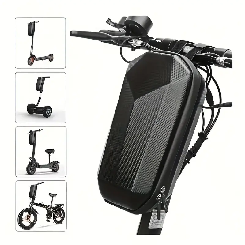 Electric Scooter Handle Storage Bag - Durable EVA Shell, Large Capacity Detachable Design, Suitable For Bicycles And Balance Bicycles