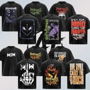 [COLLECTION] MIW T-Shirt, Gothic Metalcore Graphic Tee, Industrial Goth Horror Streetwear Shirt, Corpse Paint Graveyard Apocalypse Aesthetic Merch, Vintage Washed Heavyweight Cotton Oversized Unisex T Shirt, Dark Alternative Music Fan Gift for Men Women