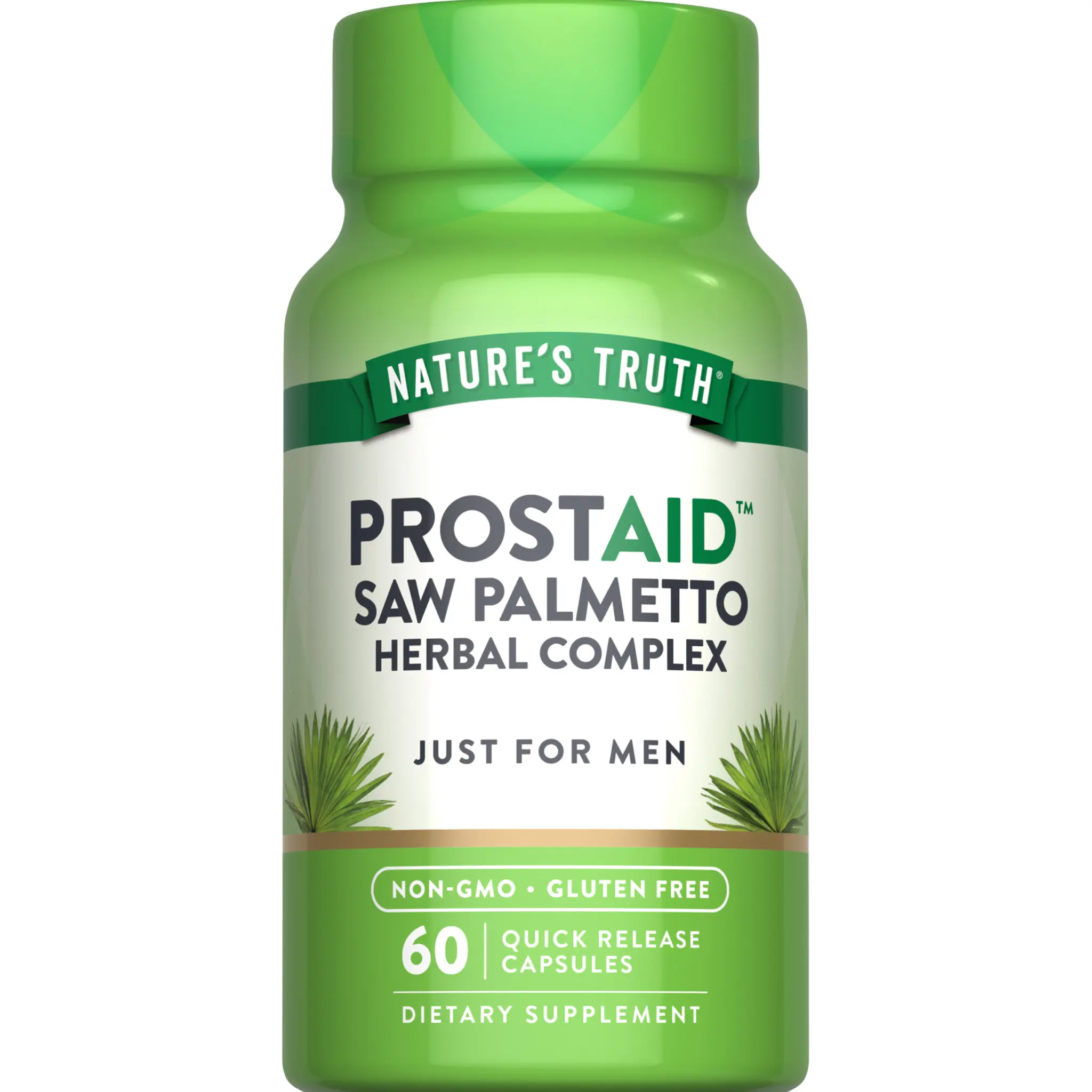 Nature's Truth Prostate Support Supplement for Men - with Saw Palmetto, Pygeum, Stinging Nettle - 60 Herbal Complex Capsules
