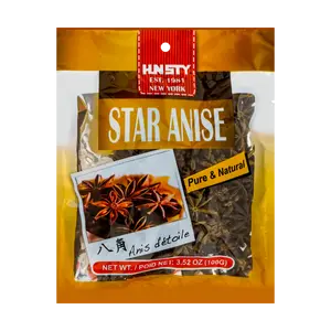 HUNSTY Star Anise Whole 100g - Premium Aromatic Spice for Cooking & Baking