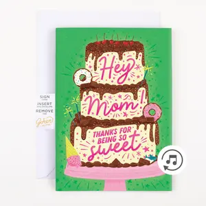 Endless Baby Shark Mother's Day Card with Glitter