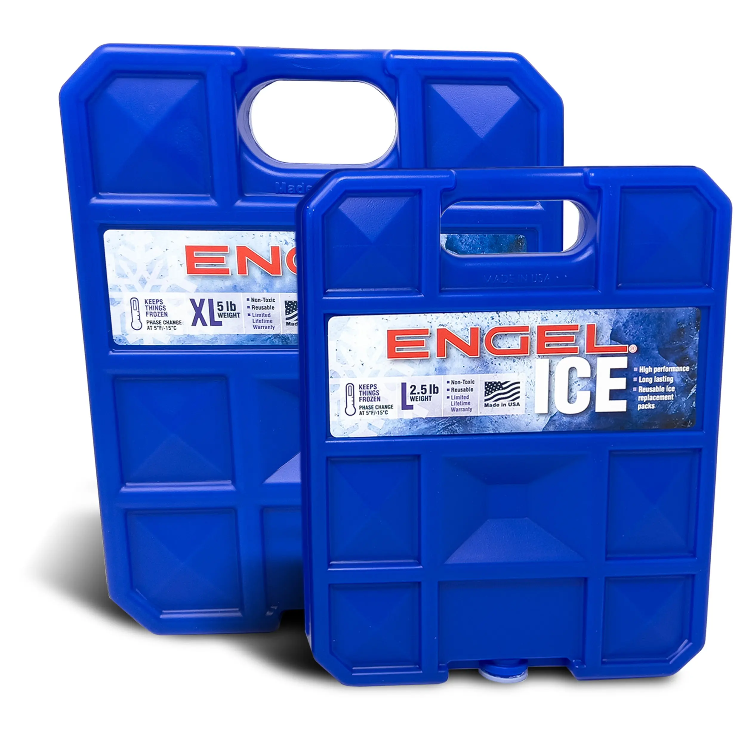 Engel 5°F / -15°C Freezer Packs - Made in The USA- Ice Packs for Boating, Fishing, Camping, & Food Storage.