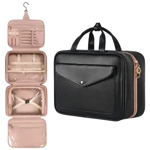Suspension Waterproof Travel Bag, Multi-Pocket Cosmetic Organizer with Handle, Ideal for Daily Use and Trips, Durable Design